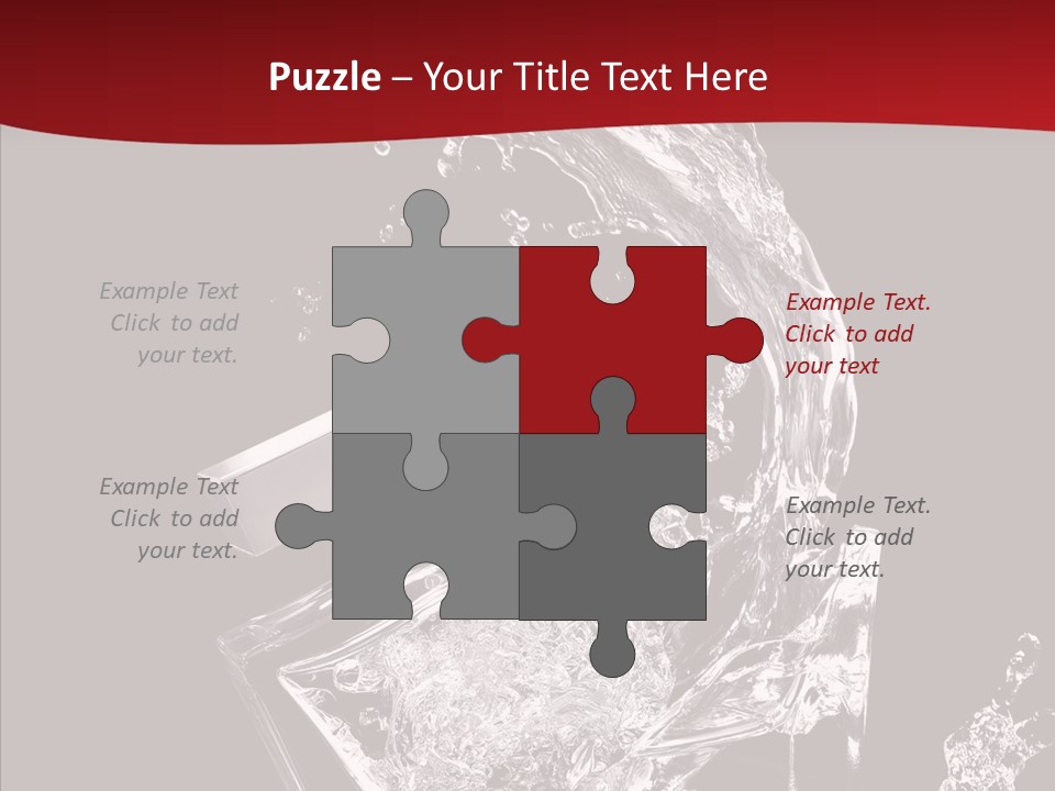 Fragrance Splash Bottle PowerPoint Template