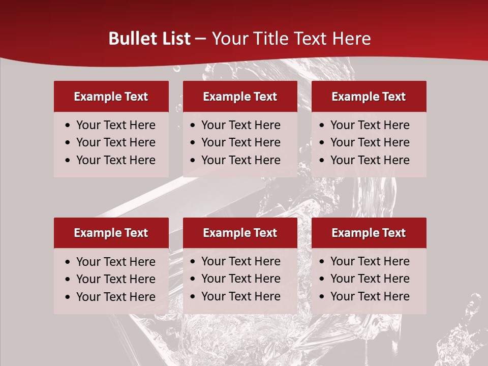 Fragrance Splash Bottle PowerPoint Template