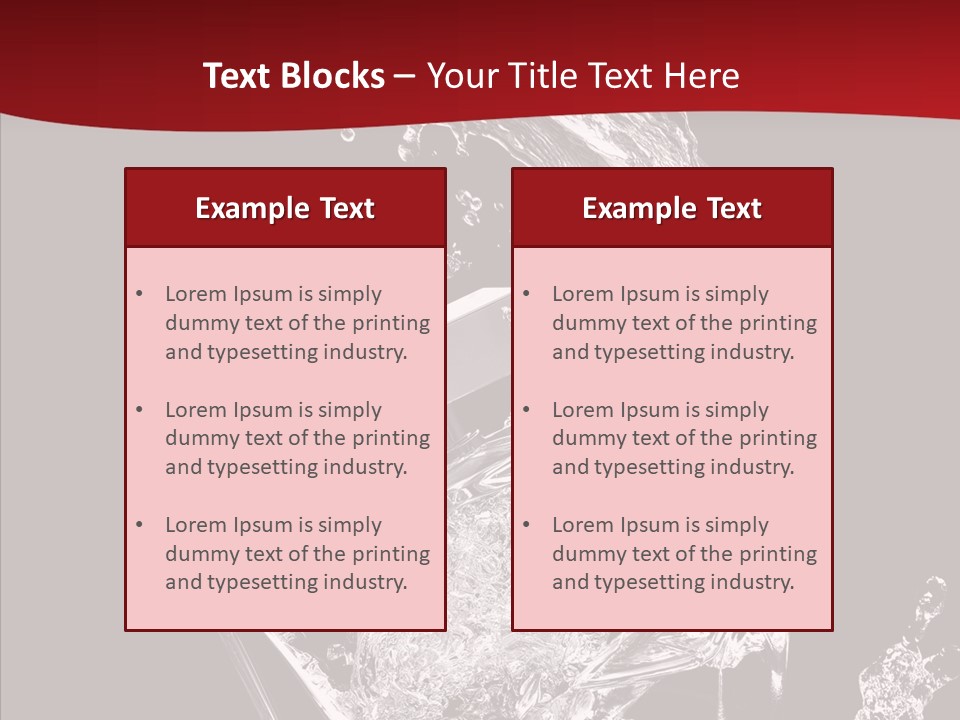Fragrance Splash Bottle PowerPoint Template