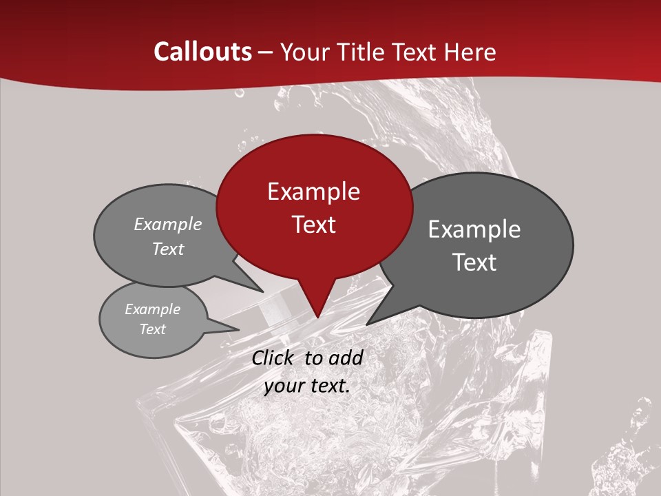 Fragrance Splash Bottle PowerPoint Template