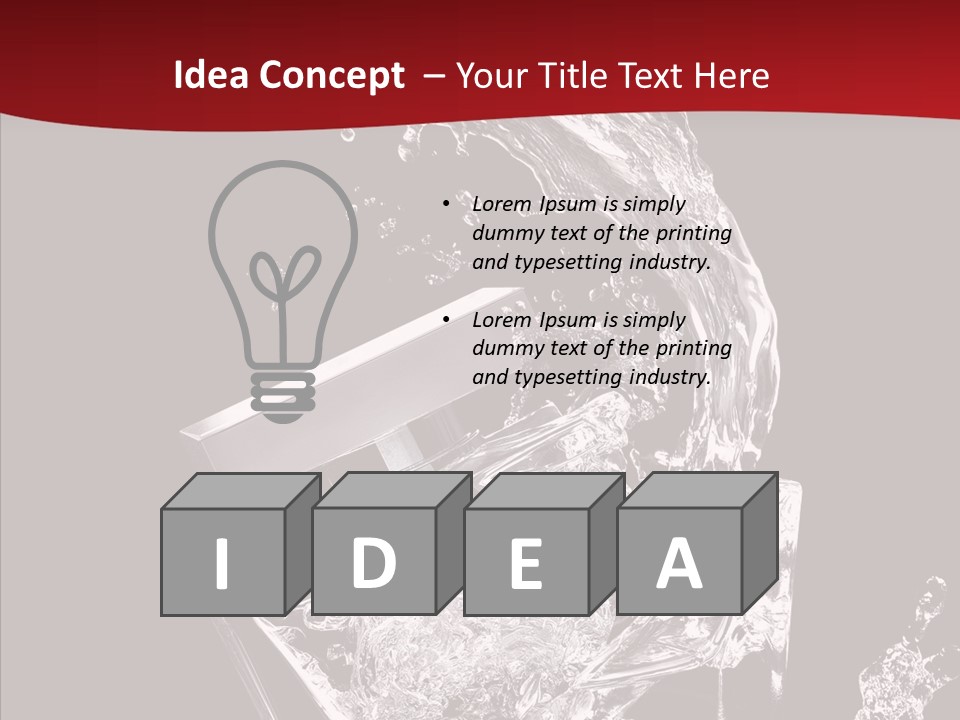 Fragrance Splash Bottle PowerPoint Template