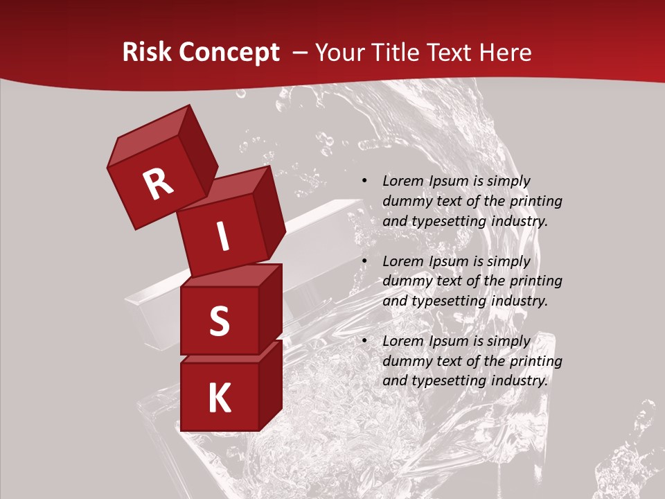 Fragrance Splash Bottle PowerPoint Template