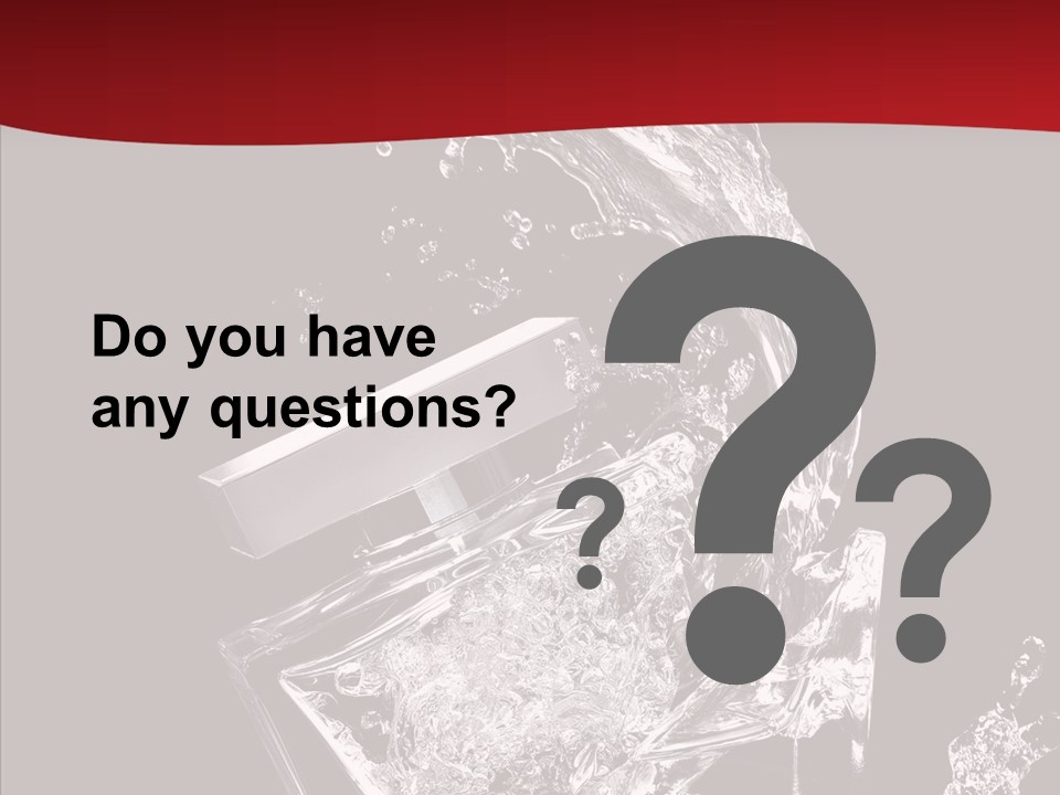 Fragrance Splash Bottle PowerPoint Template