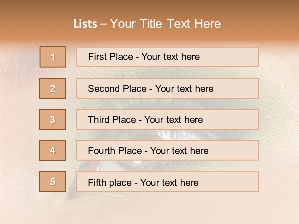Eyebrow Paint Shot PowerPoint Template