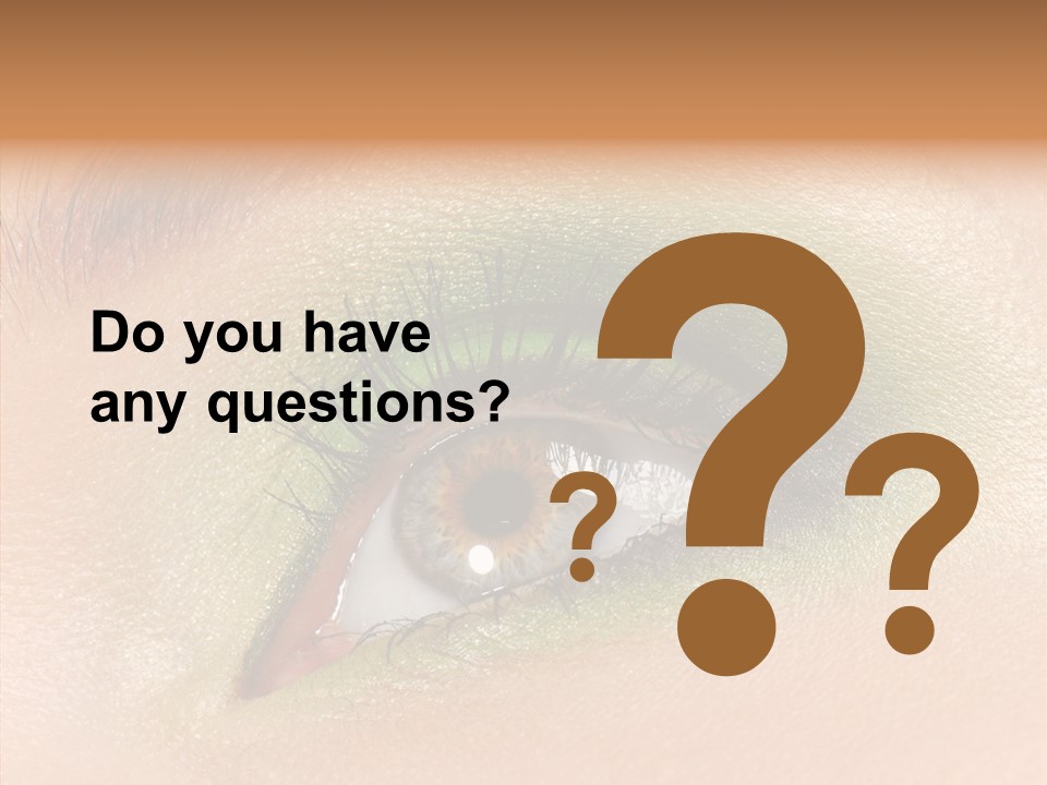 Eyebrow Paint Shot PowerPoint Template