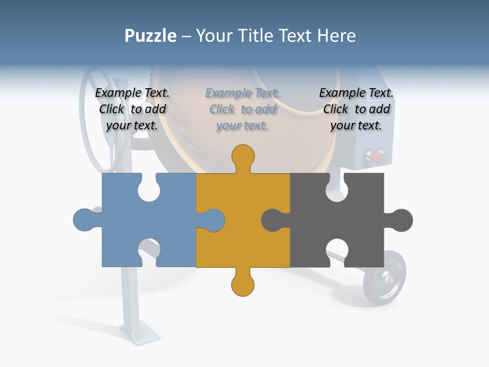 Concrete-Mixer White Industrial PowerPoint Template