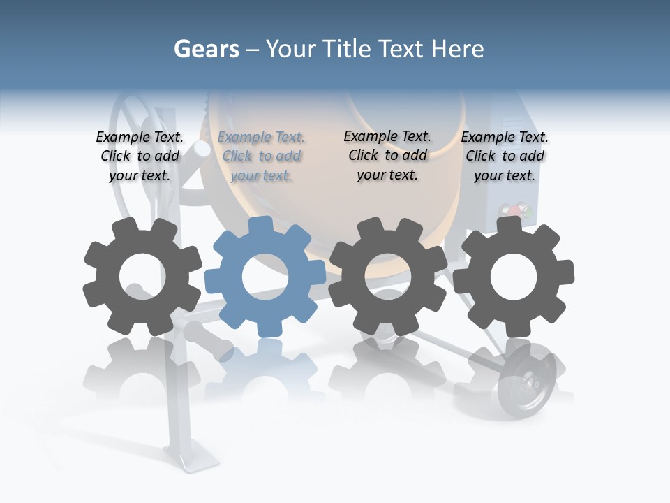 Concrete-Mixer White Industrial PowerPoint Template