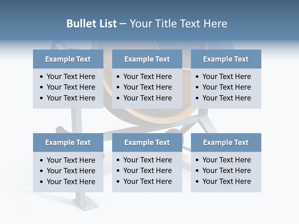 Concrete-Mixer White Industrial PowerPoint Template