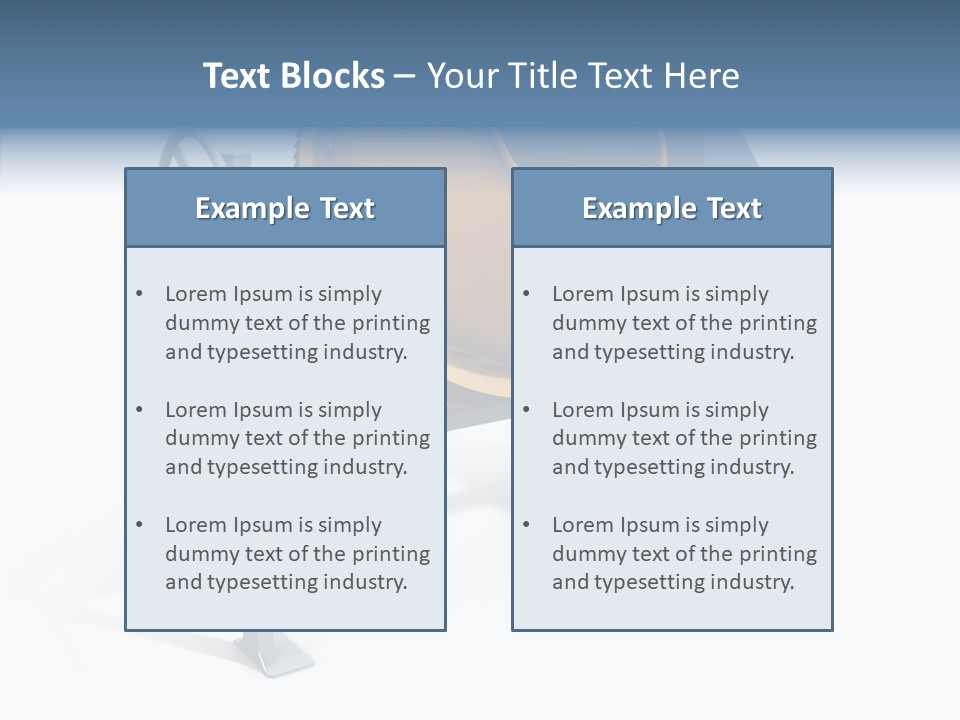 Concrete-Mixer White Industrial PowerPoint Template