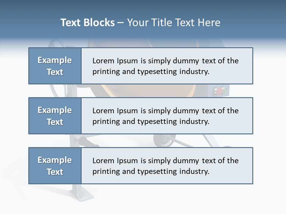 Concrete-Mixer White Industrial PowerPoint Template