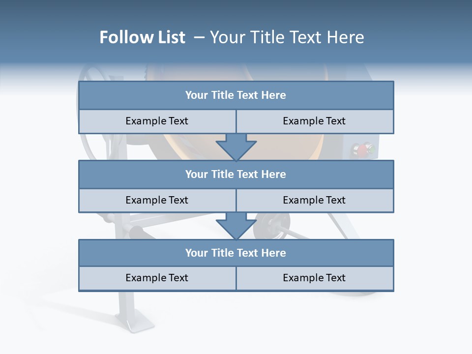 Concrete-Mixer White Industrial PowerPoint Template