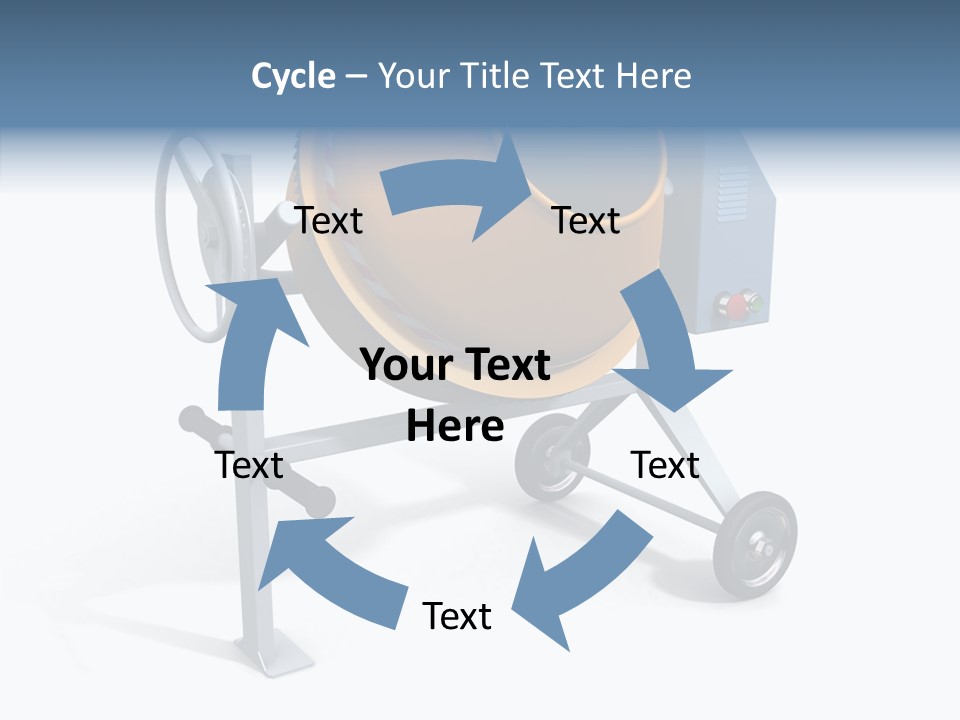 Concrete-Mixer White Industrial PowerPoint Template
