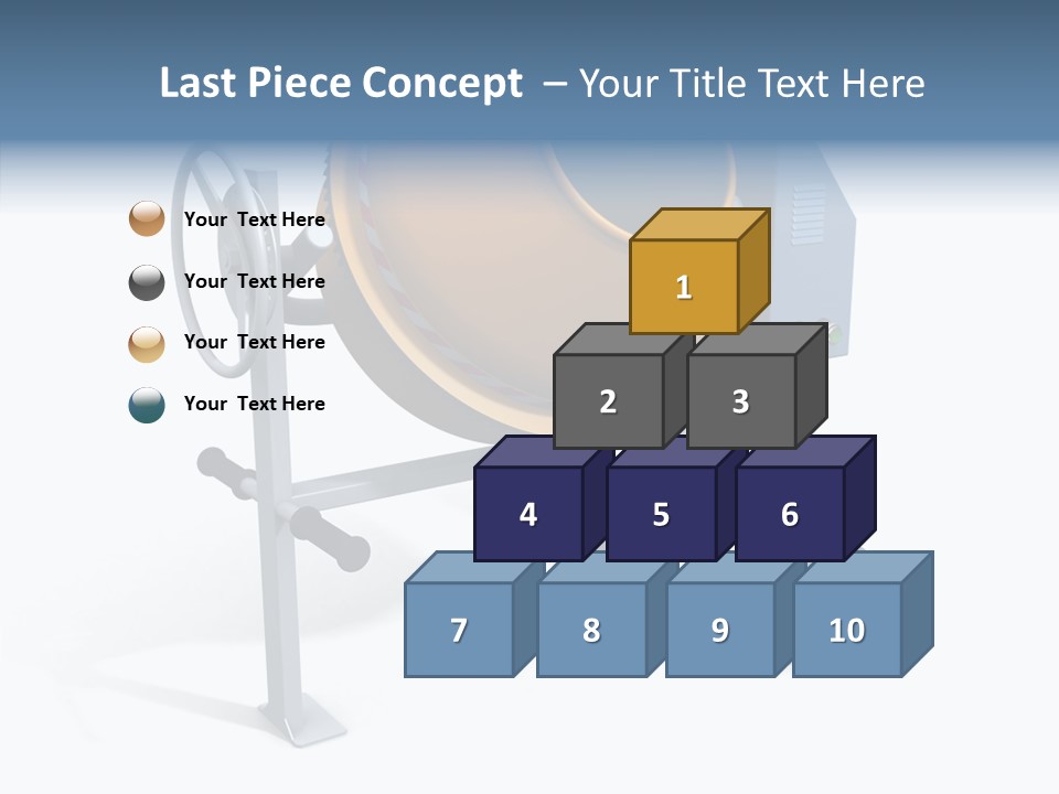 Concrete-Mixer White Industrial PowerPoint Template