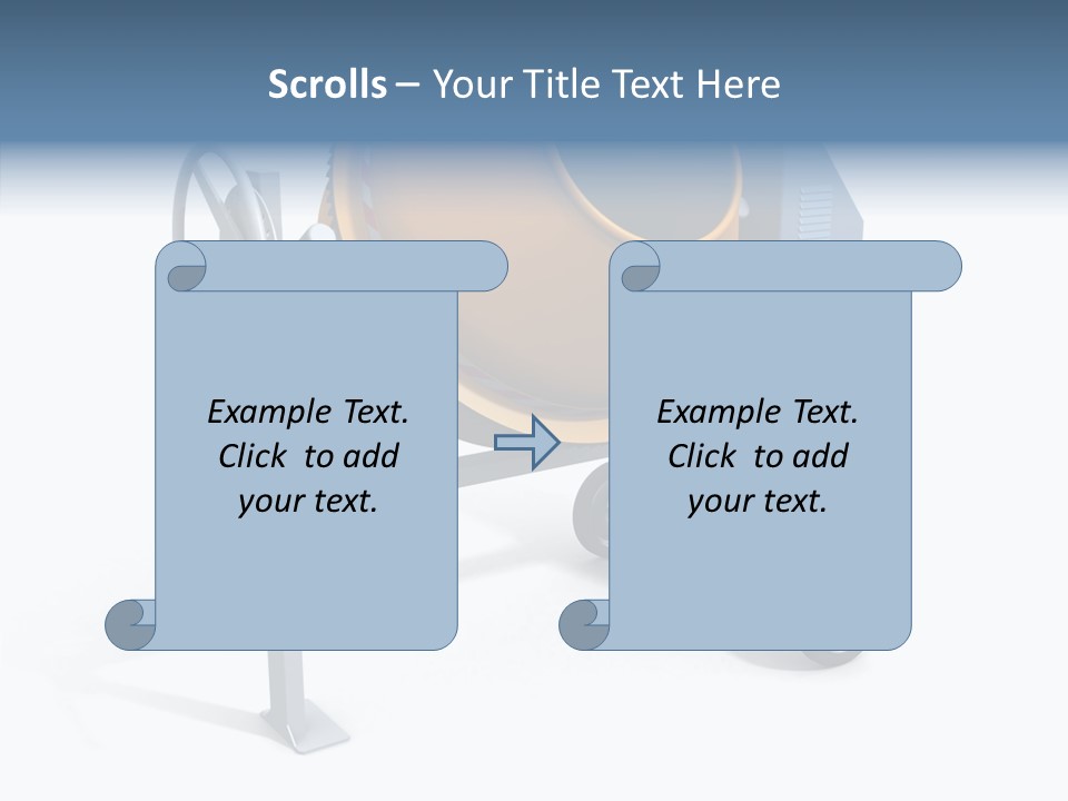 Concrete-Mixer White Industrial PowerPoint Template