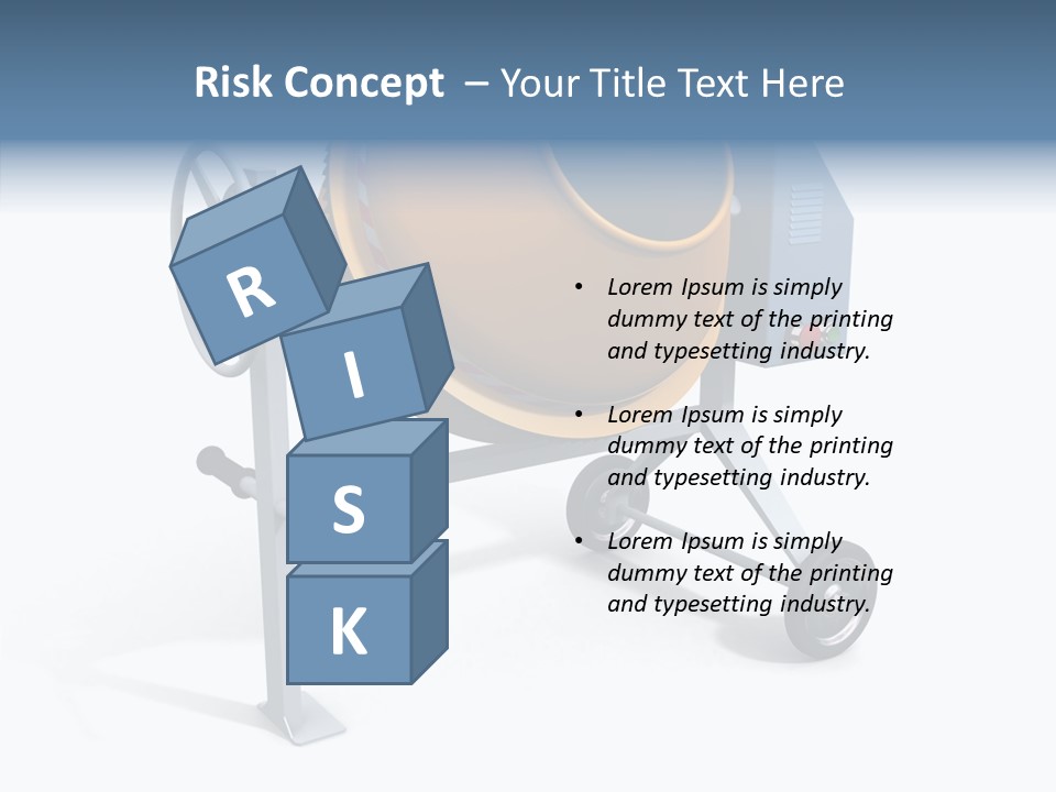 Concrete-Mixer White Industrial PowerPoint Template