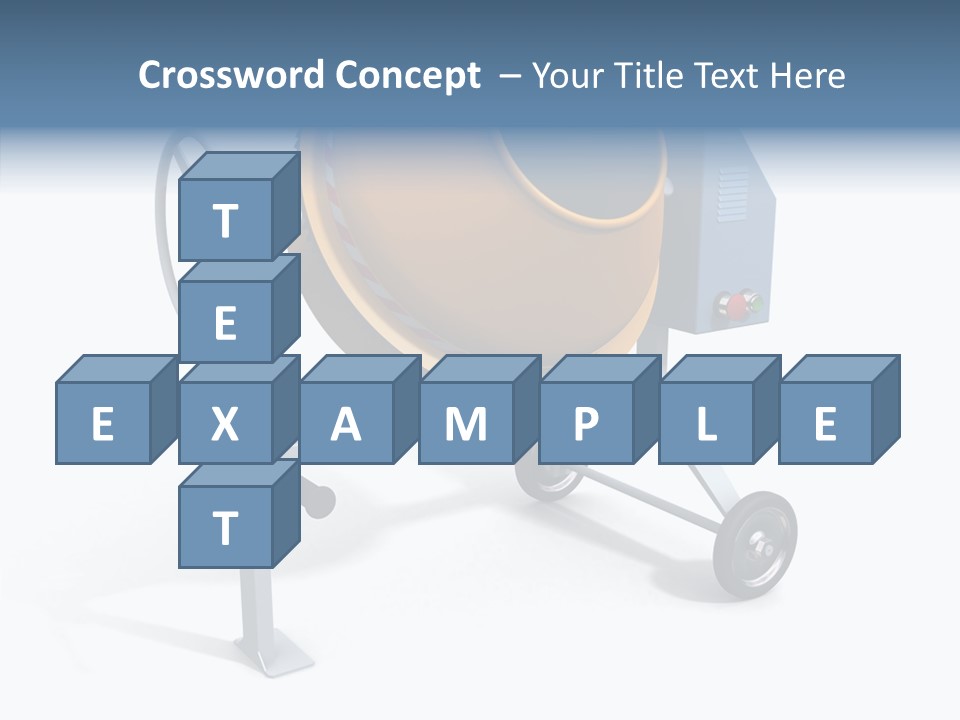 Concrete-Mixer White Industrial PowerPoint Template