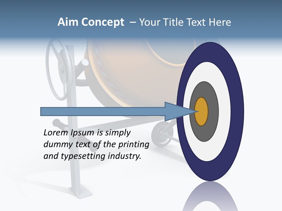 Concrete-Mixer White Industrial PowerPoint Template