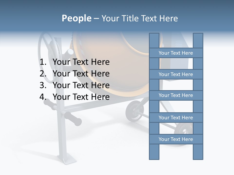 Concrete-Mixer White Industrial PowerPoint Template