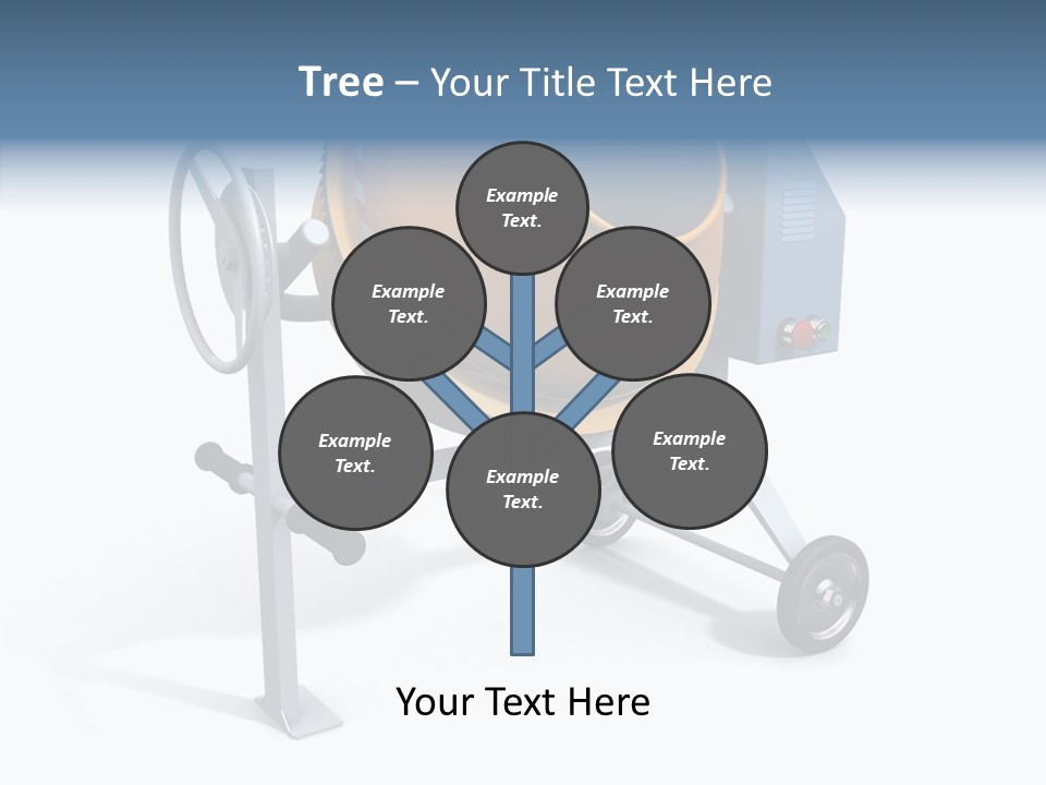 Concrete-Mixer White Industrial PowerPoint Template