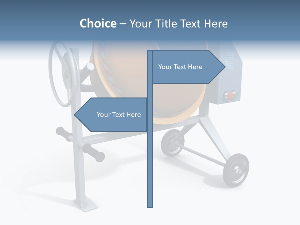 Concrete-Mixer White Industrial PowerPoint Template