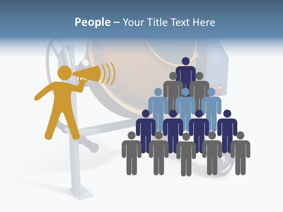 Concrete-Mixer White Industrial PowerPoint Template