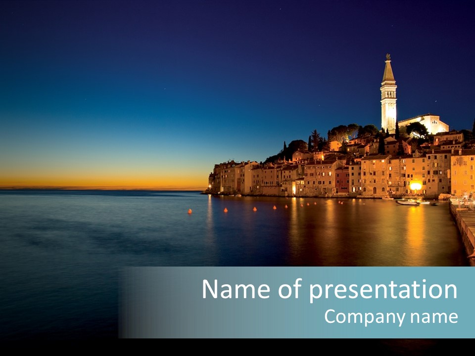 Quietude Setting Belfry PowerPoint Template