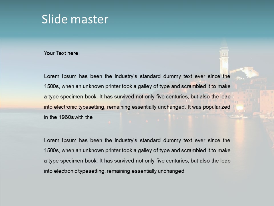 Quietude Setting Belfry PowerPoint Template