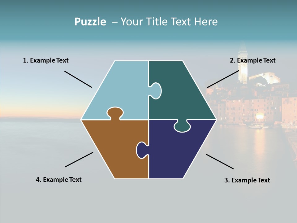 Quietude Setting Belfry PowerPoint Template