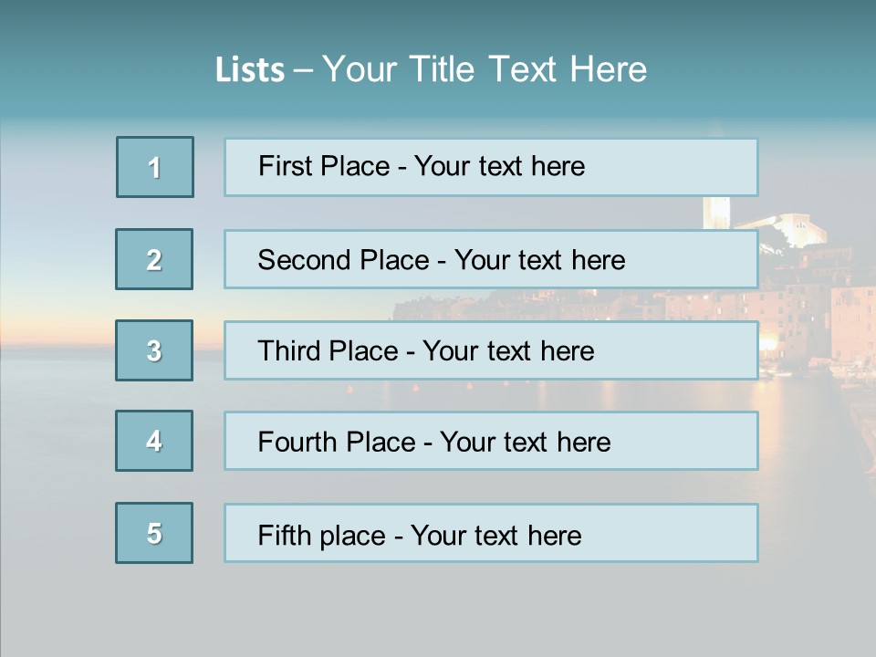 Quietude Setting Belfry PowerPoint Template