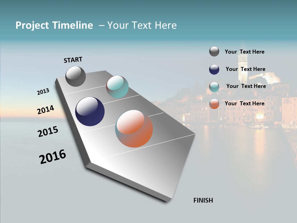 Quietude Setting Belfry PowerPoint Template