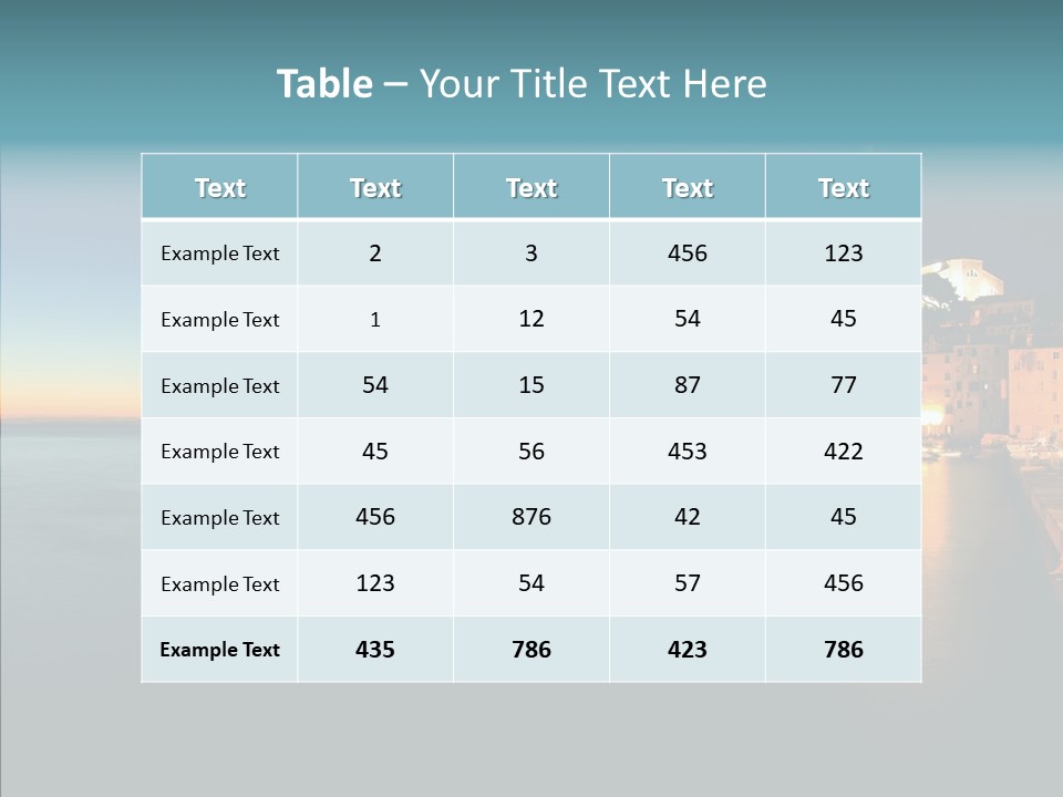 Quietude Setting Belfry PowerPoint Template