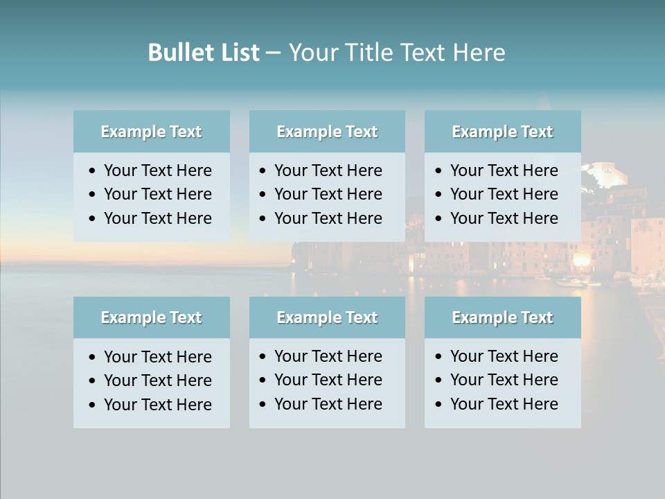 Quietude Setting Belfry PowerPoint Template