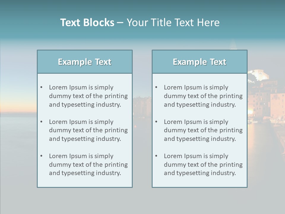 Quietude Setting Belfry PowerPoint Template