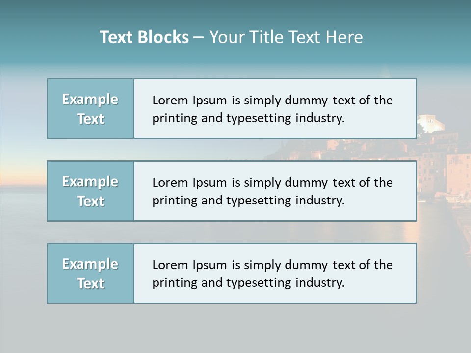Quietude Setting Belfry PowerPoint Template