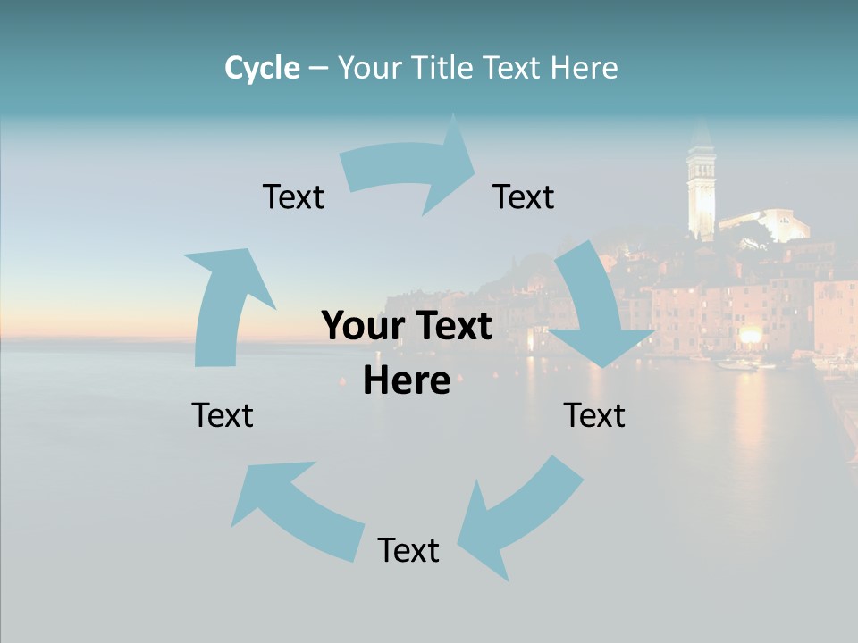Quietude Setting Belfry PowerPoint Template
