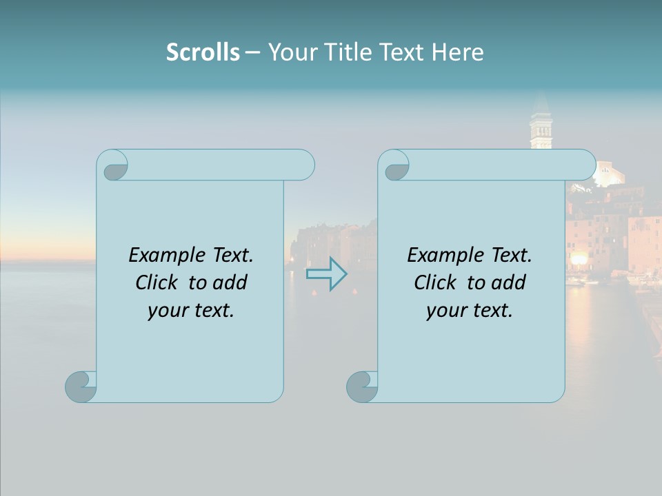 Quietude Setting Belfry PowerPoint Template