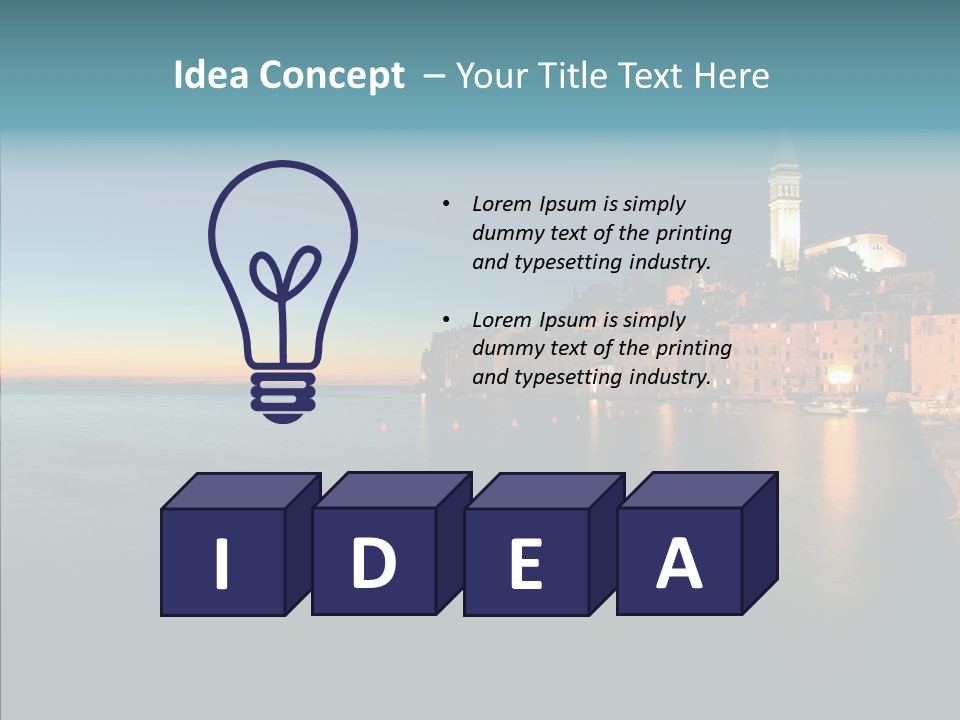 Quietude Setting Belfry PowerPoint Template