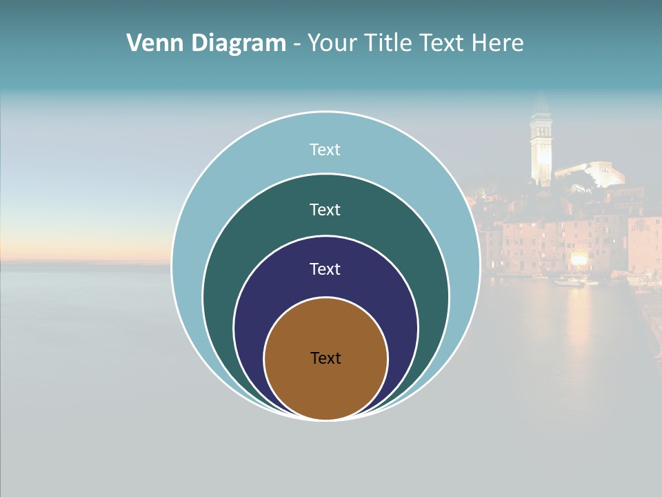 Quietude Setting Belfry PowerPoint Template