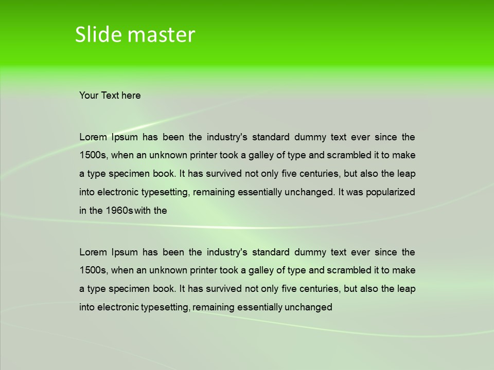 Flowing Background Illustrated PowerPoint Template