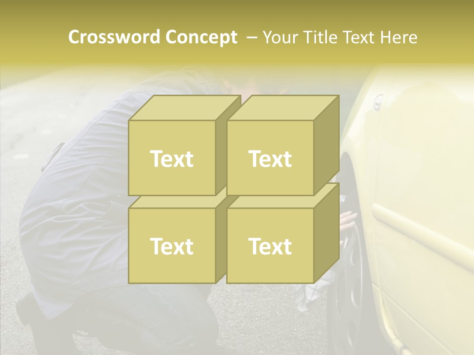 Female Defective Brunette PowerPoint Template