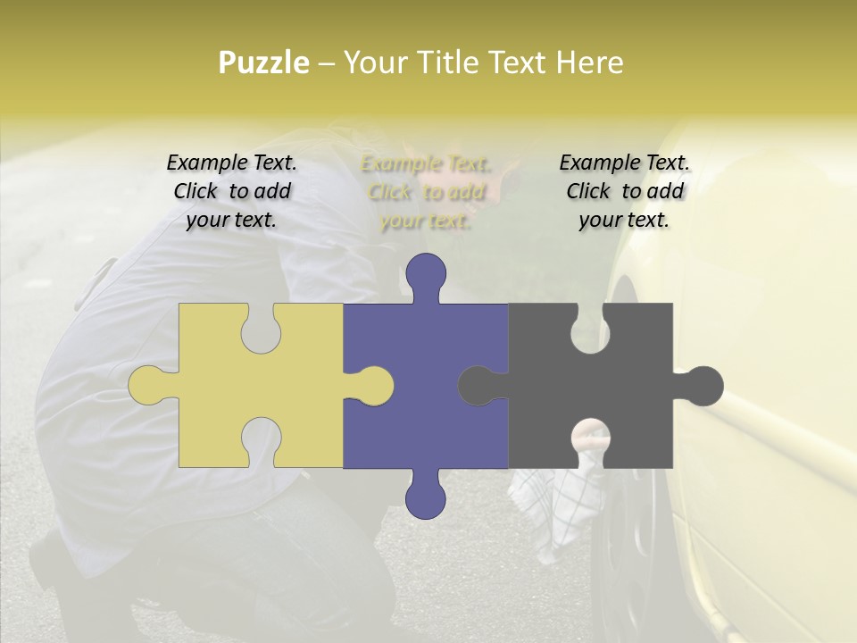 Female Defective Brunette PowerPoint Template