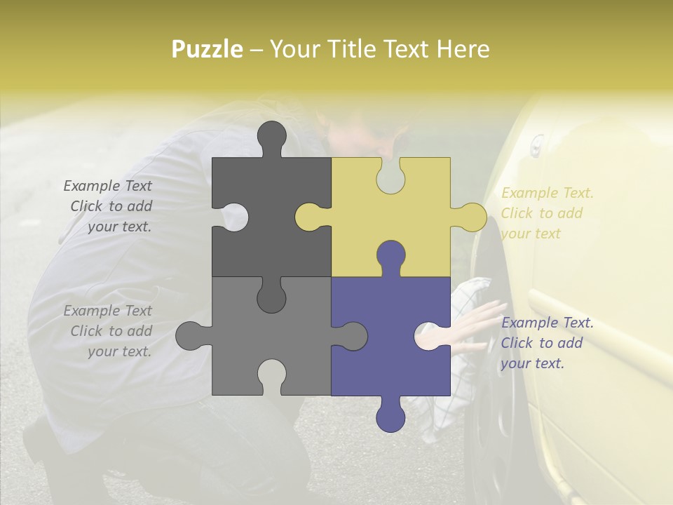 Female Defective Brunette PowerPoint Template