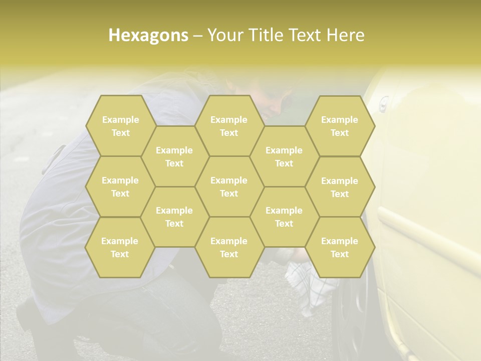 Female Defective Brunette PowerPoint Template