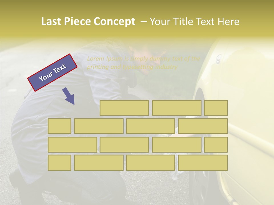 Female Defective Brunette PowerPoint Template