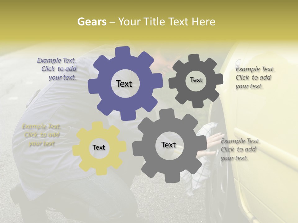 Female Defective Brunette PowerPoint Template