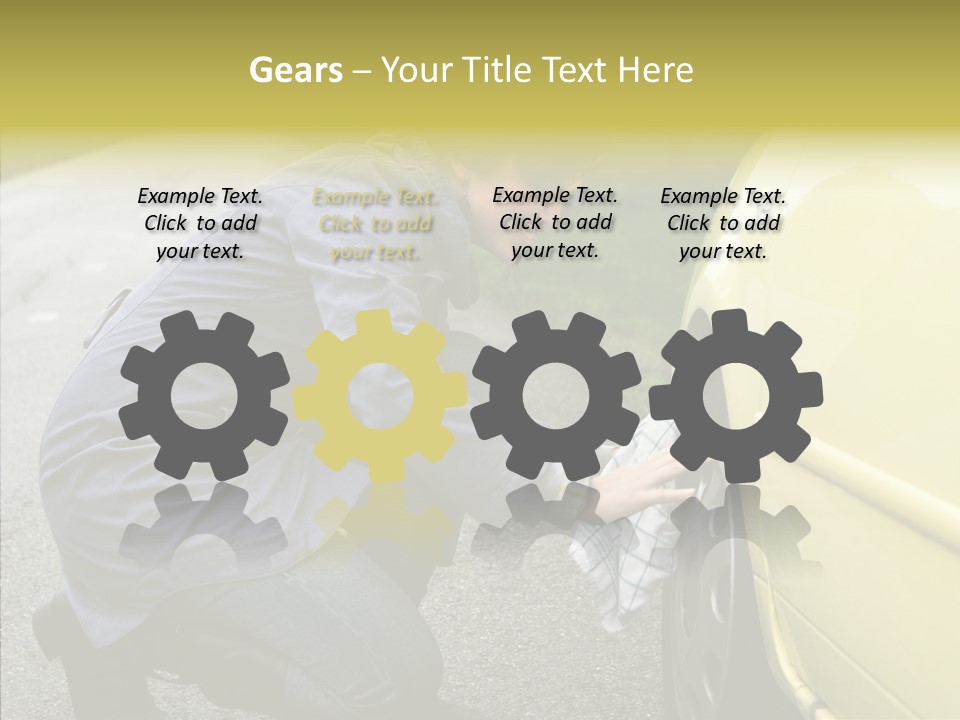 Female Defective Brunette PowerPoint Template