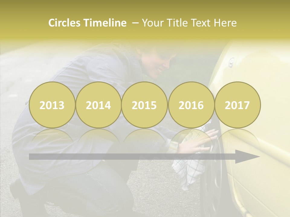 Female Defective Brunette PowerPoint Template