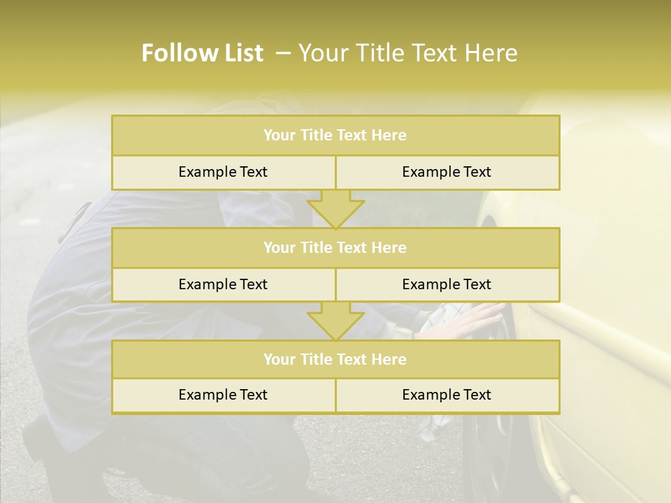 Female Defective Brunette PowerPoint Template