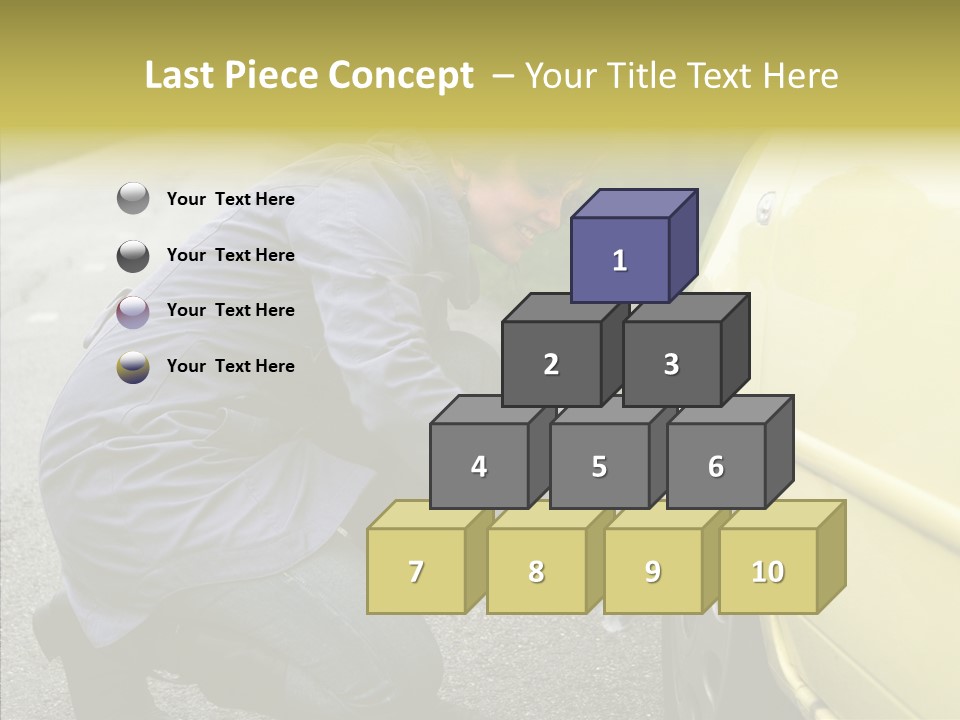 Female Defective Brunette PowerPoint Template