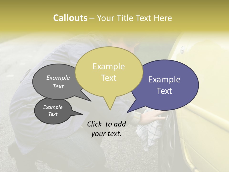 Female Defective Brunette PowerPoint Template